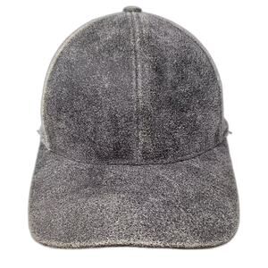Olive & Pique Gray Genuine Cowhide Leather Baseball Cap Made in USA OSFA